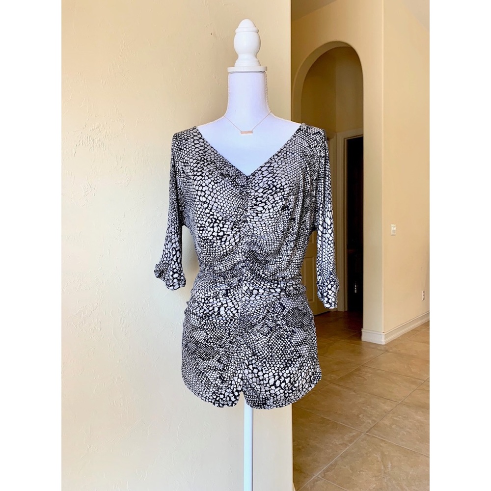 INC animal print blouse